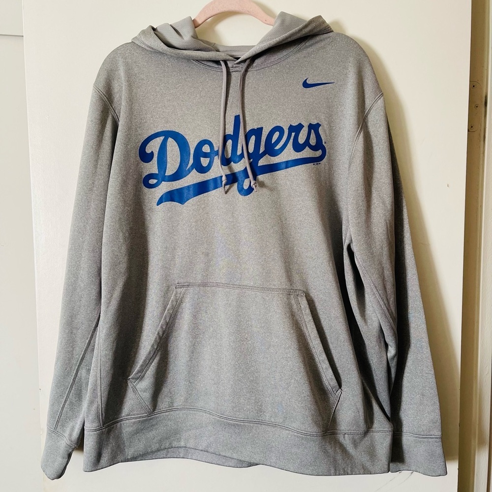 Nike Gray Hoodie with Blue Logo